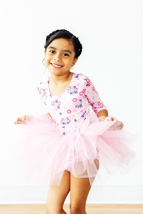retro-daydream-3-4-sleeve-tutu-leotard Mila & Rose - Sophia's Style-5